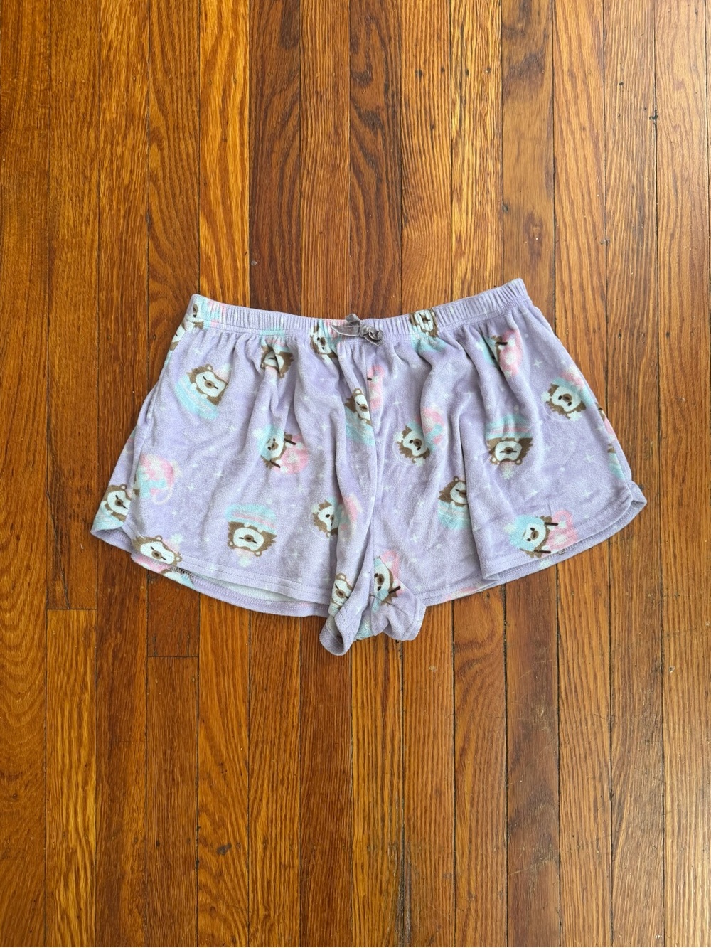 Lavender Owl Print Lounge Shorts